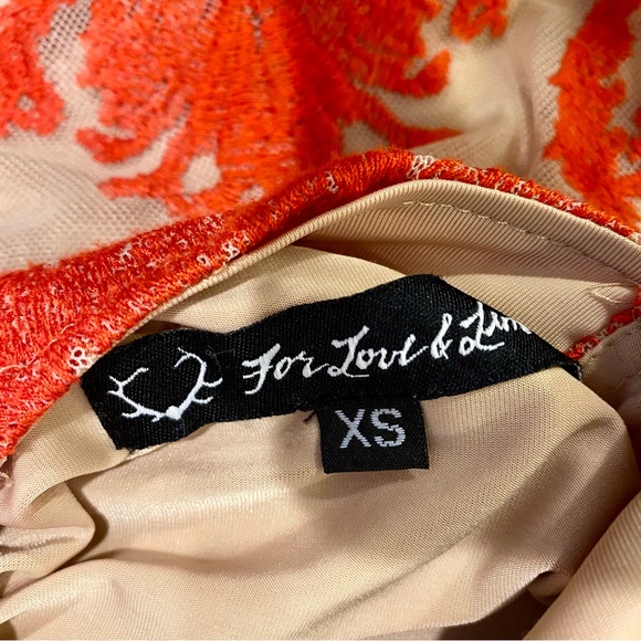 For Love & Lemons San Marcos Lace Open Back red Dress XS - Picture 7 of 9